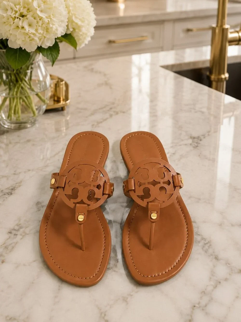 NEW IN BOX Tory Burch Miller Sandals in Vintage Vachetta